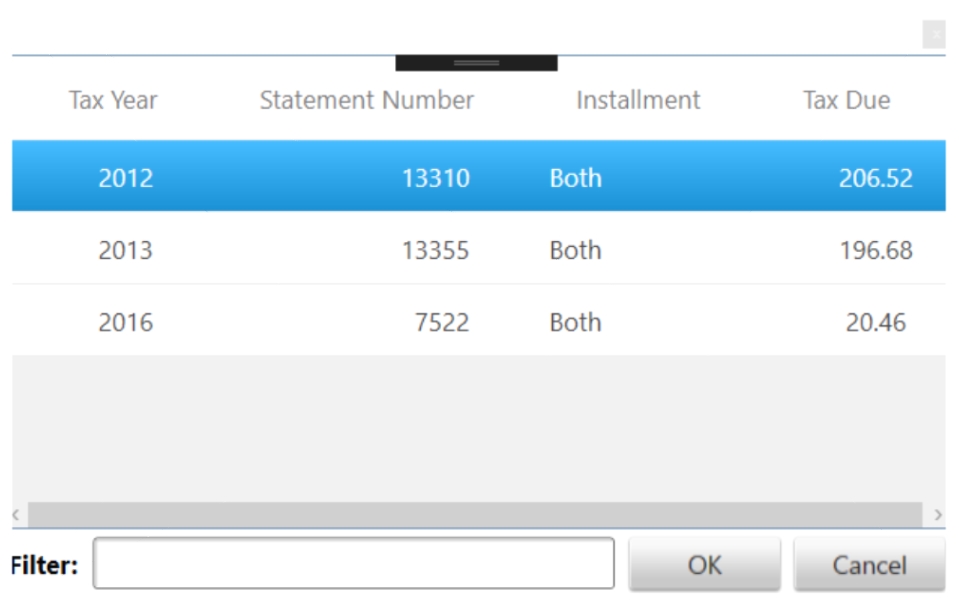 Subsequent Payments Dialog