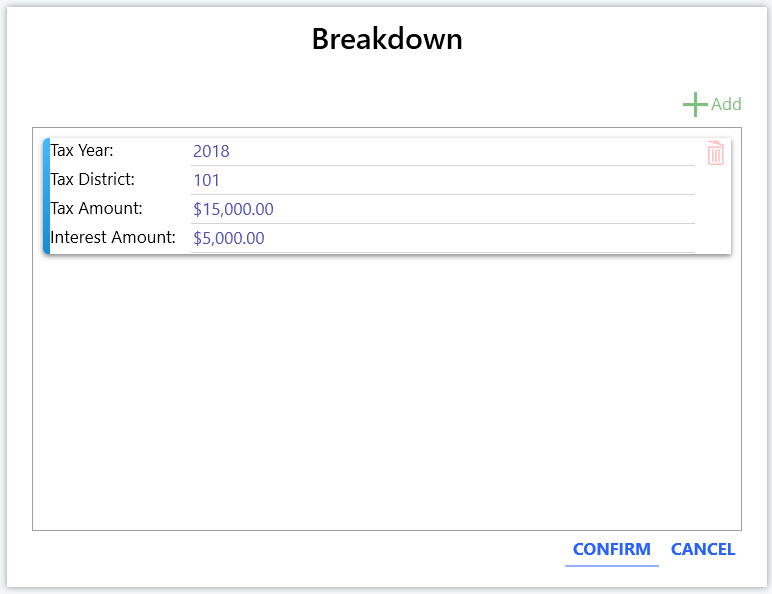 District Breakdown Screen